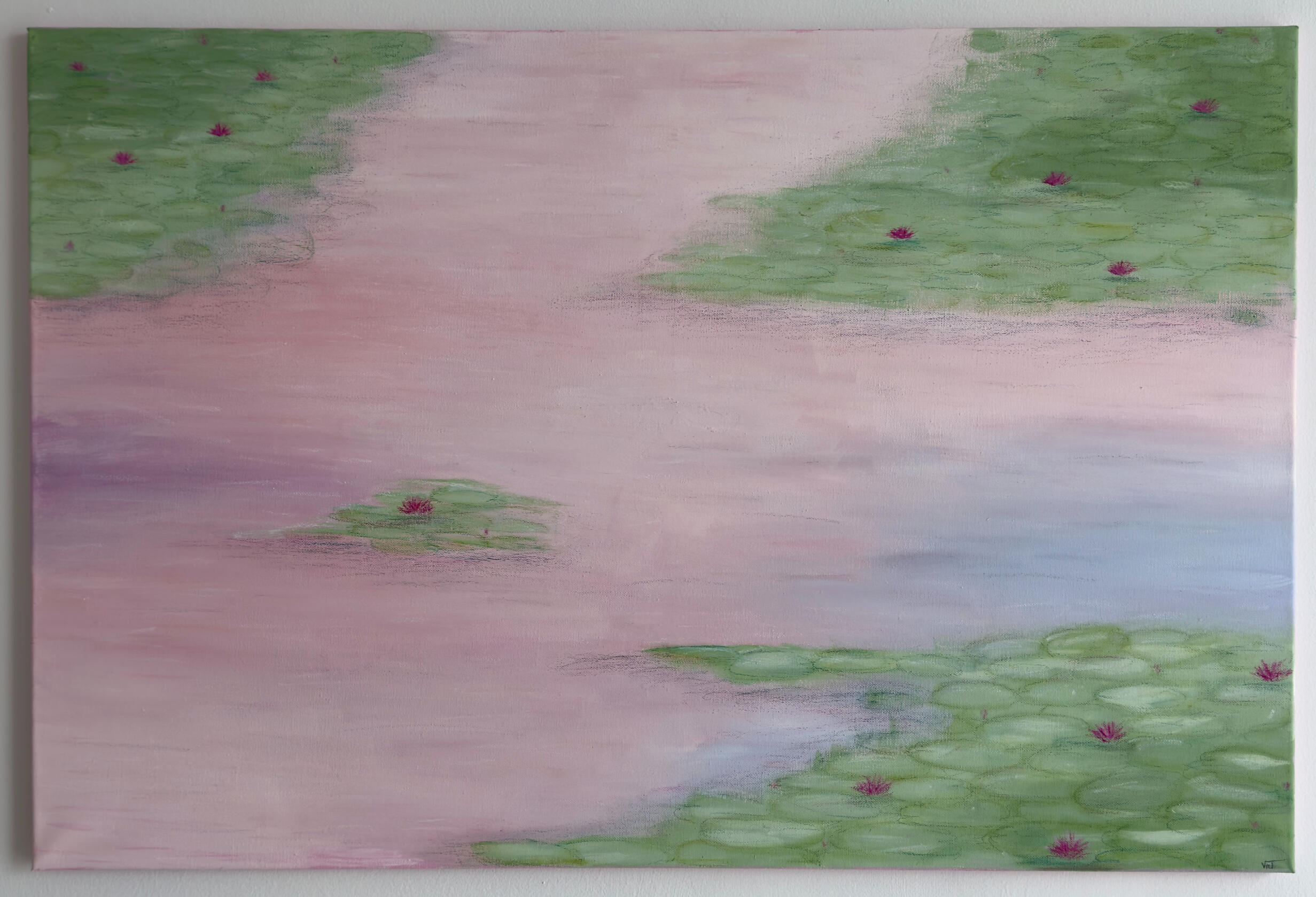 Water Lilies - 24x36 in. Inspired by Claude Monet