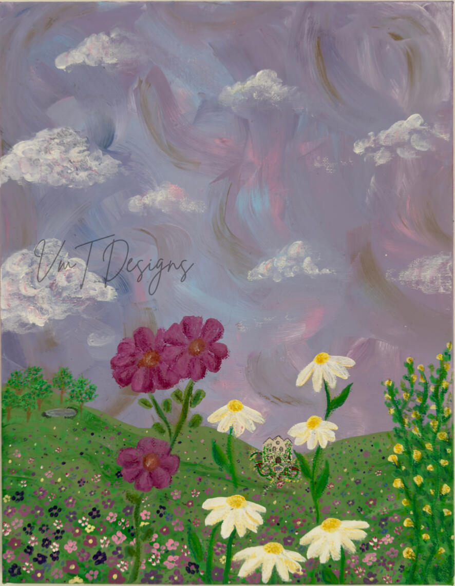 Daytime Daisies - 11x14 in. Inspired by Katie Bryant